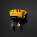 Magicland 3D sarı Corvette C6 tasarımlı, 5 kancalı, duvara monte edilen dekoratif otomobil temalı anahtar askısı