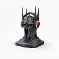 Magicland 3D Dark Lord kulaklık standı, kulaklık tutucu, gümüş renkli, turuncu ışıklı, detaylı tasarım.