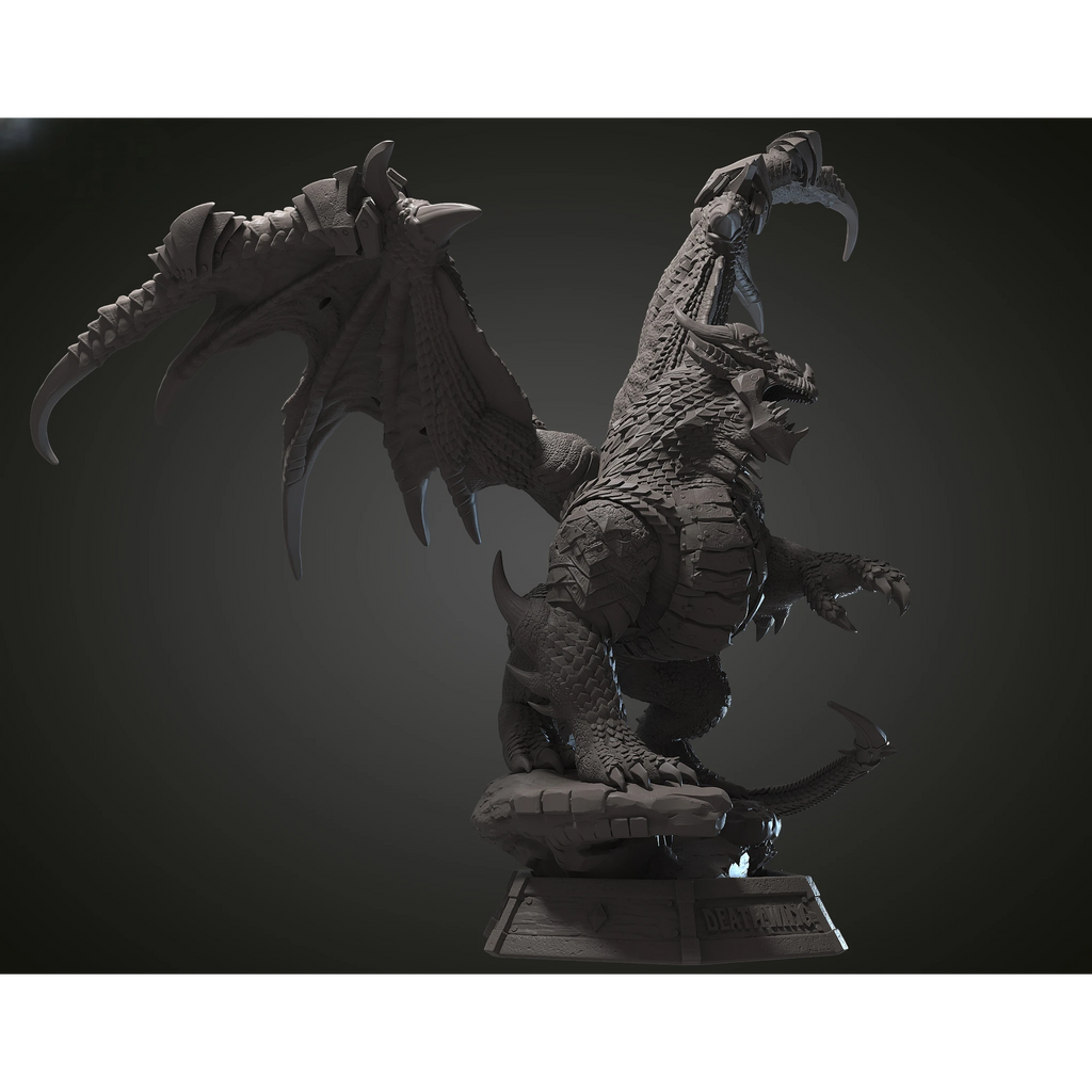 Magicland 3D'den Deathwing figürü, detaylı pullu derisi, pençeleri ve kanatları ile gösterişli bir duruş sergiliyor.