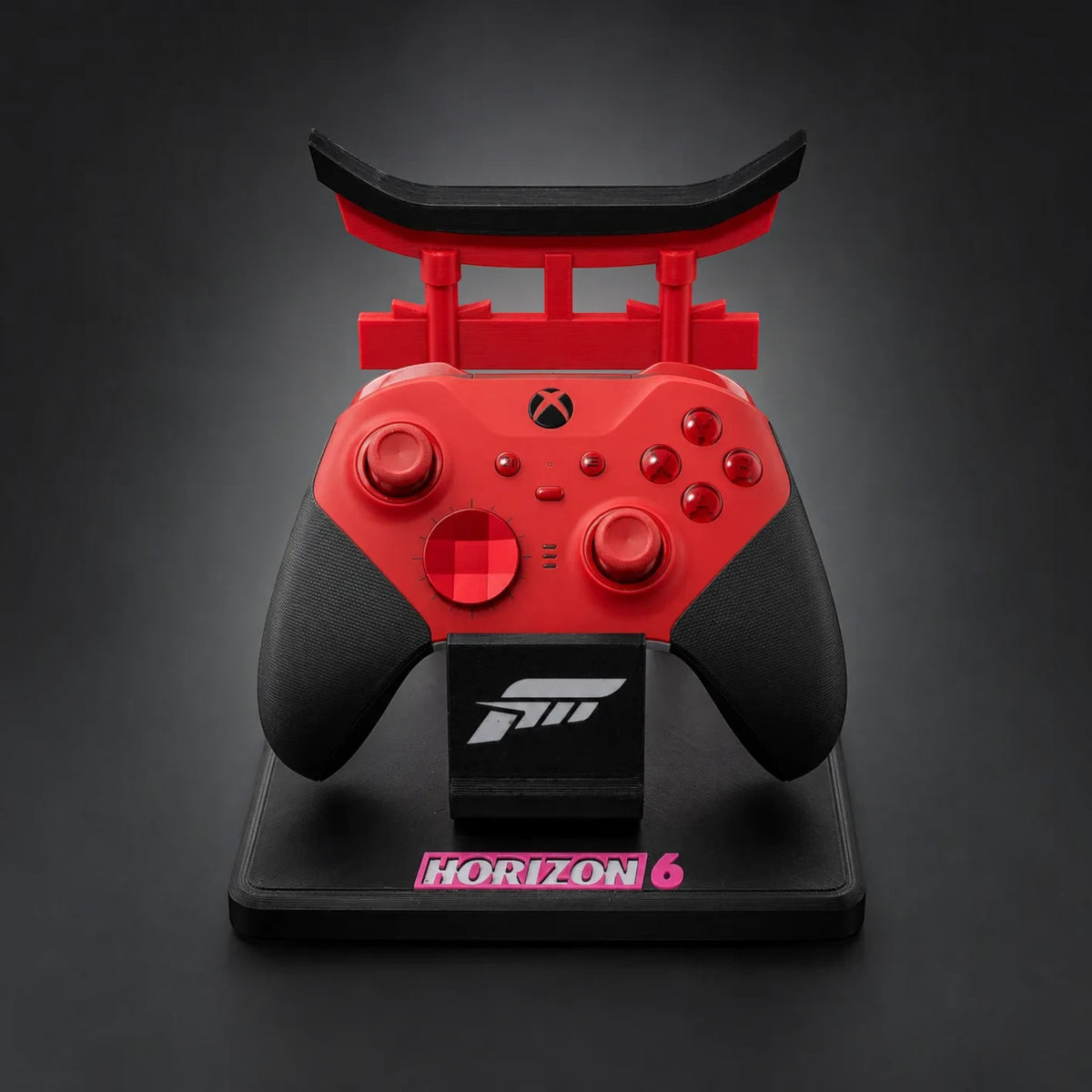 Magicland 3D Forza Horizon 6 temalı kırmızı siyah torii kapısı tasarımlı dayanıklı PLA oyun kolu standı