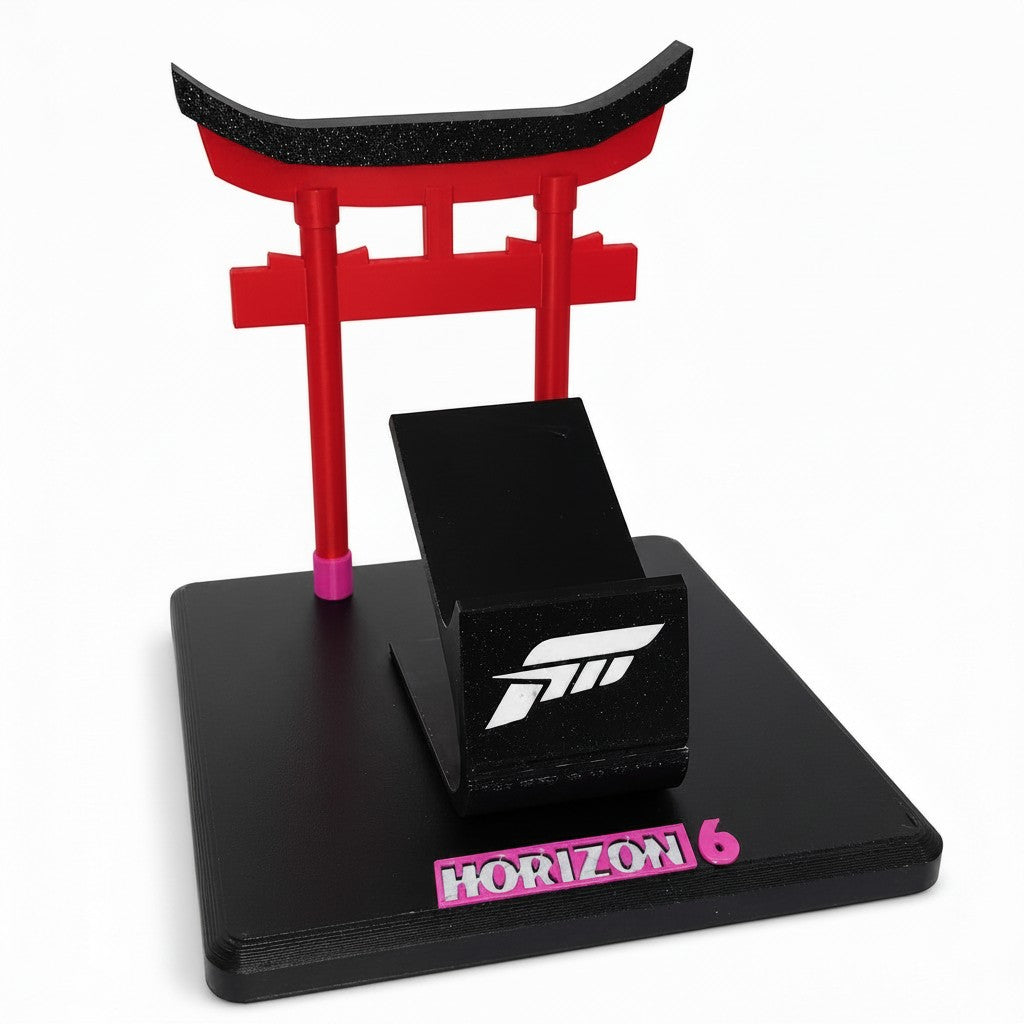 Magicland 3D Forza Horizon 6 temalı kırmızı siyah Japon torii kapısı tasarımlı dayanıklı PLA oyun kolu standı