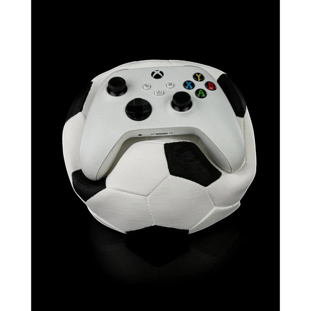 Magicland 3D futbol topu şeklinde beyaz ve siyah oyun kumandası tutucu stant