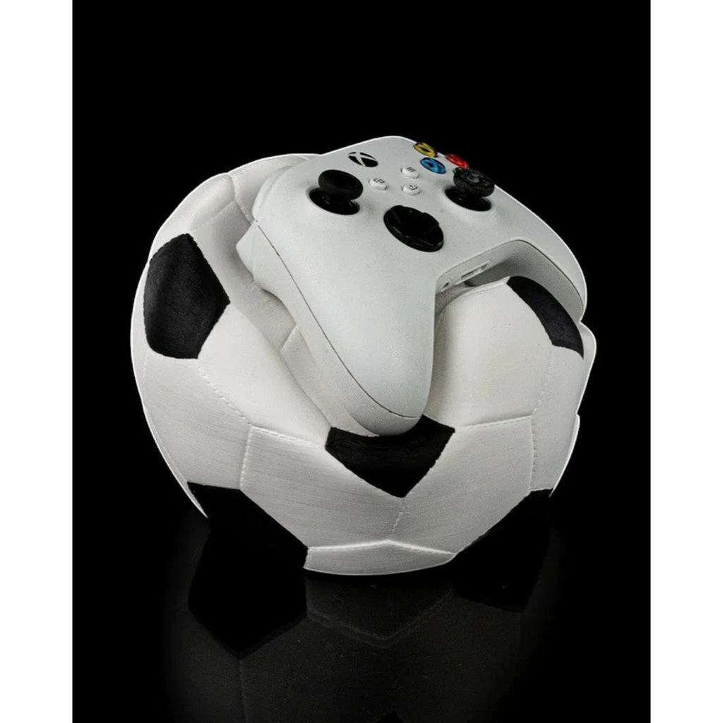 Magicland 3D futbol topu şeklinde beyaz ve siyah oyun kumandası tutucu stant