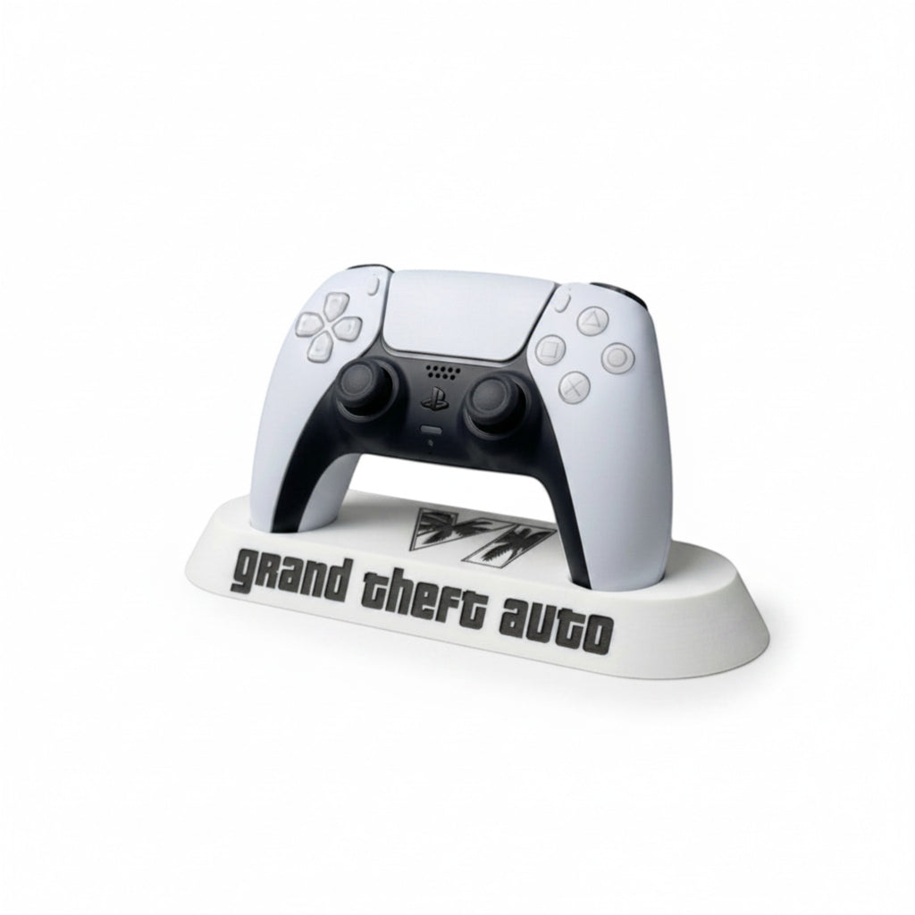 Magicland 3D GTA VI logolu beyaz PS5 kontrolcü standı