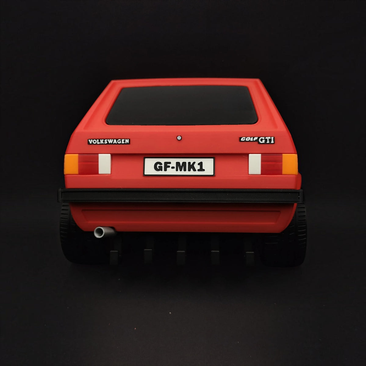 Magicland 3D kırmızı Volkswagen Golf MK1 GTI tasarımlı, 5 kancalı, duvara monte edilebilir dekoratif anahtar askısı