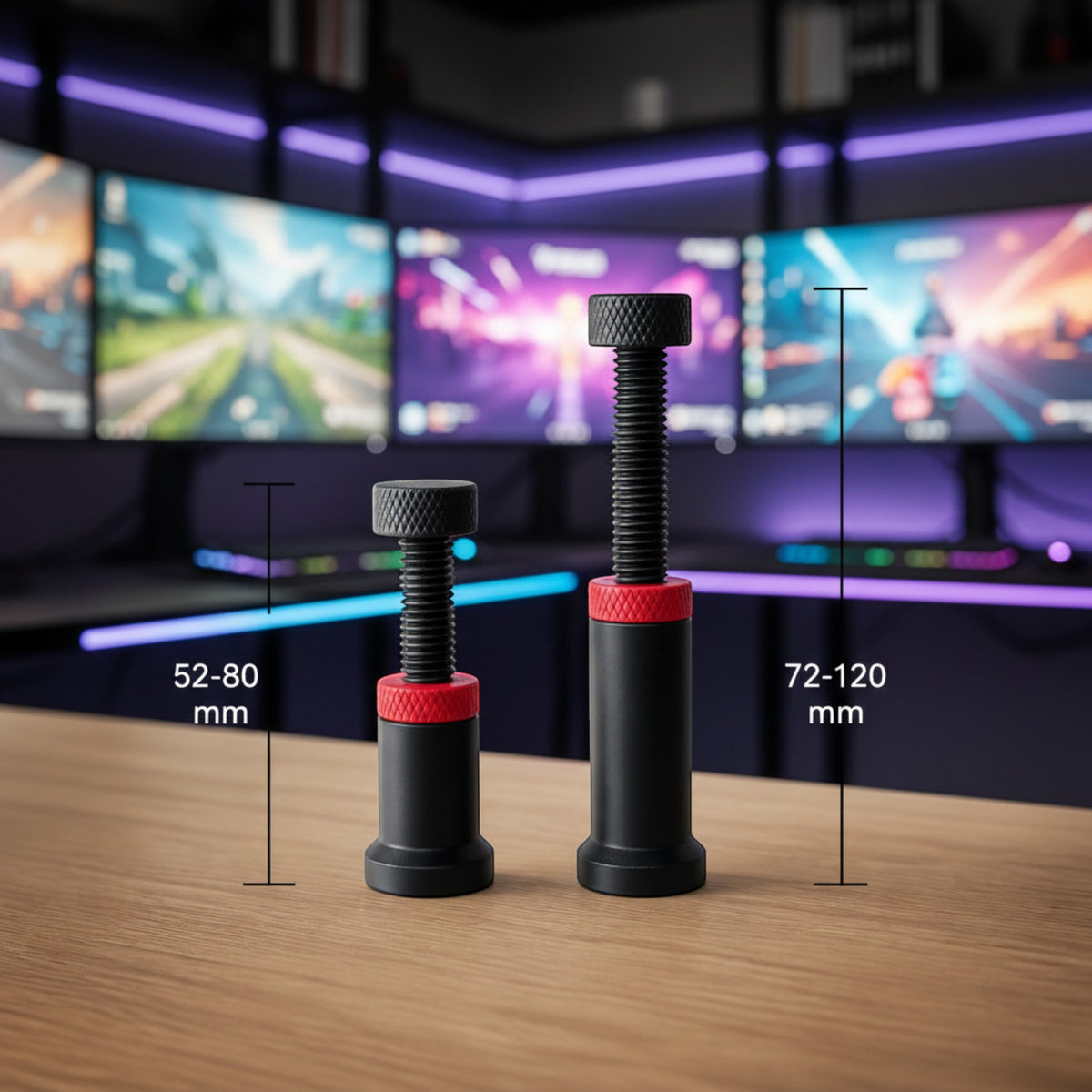 Magicland 3D kırmızı siyah ayarlanabilir ekran kartı destek direği, 3D baskı PLA malzeme, iki farklı boyutta
