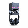 Magicland 3D Minecraft Enderman kulaklık standı, kulaklıkları tutar. Siyah 3D baskı.