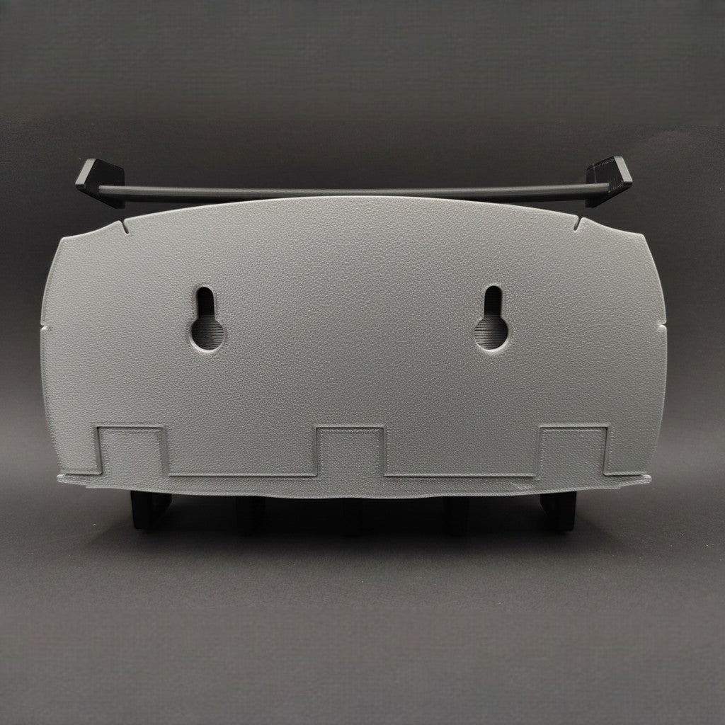 Magicland 3D Mustang GT anahtarlık askısı, duvara monte edilebilir, gri ve siyah renklerde.