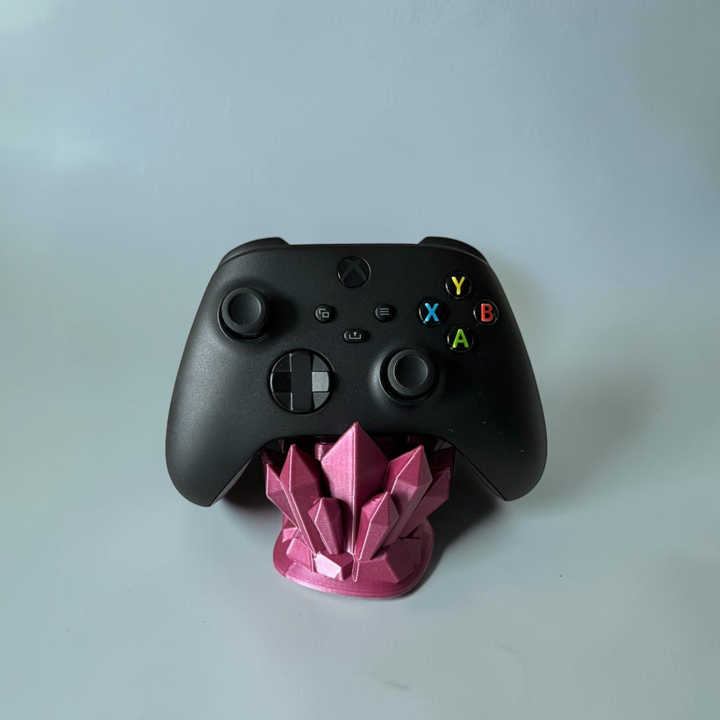 Magicland 3D pink crystal Xbox controller stand. Decorative and functional accessory for gamers.