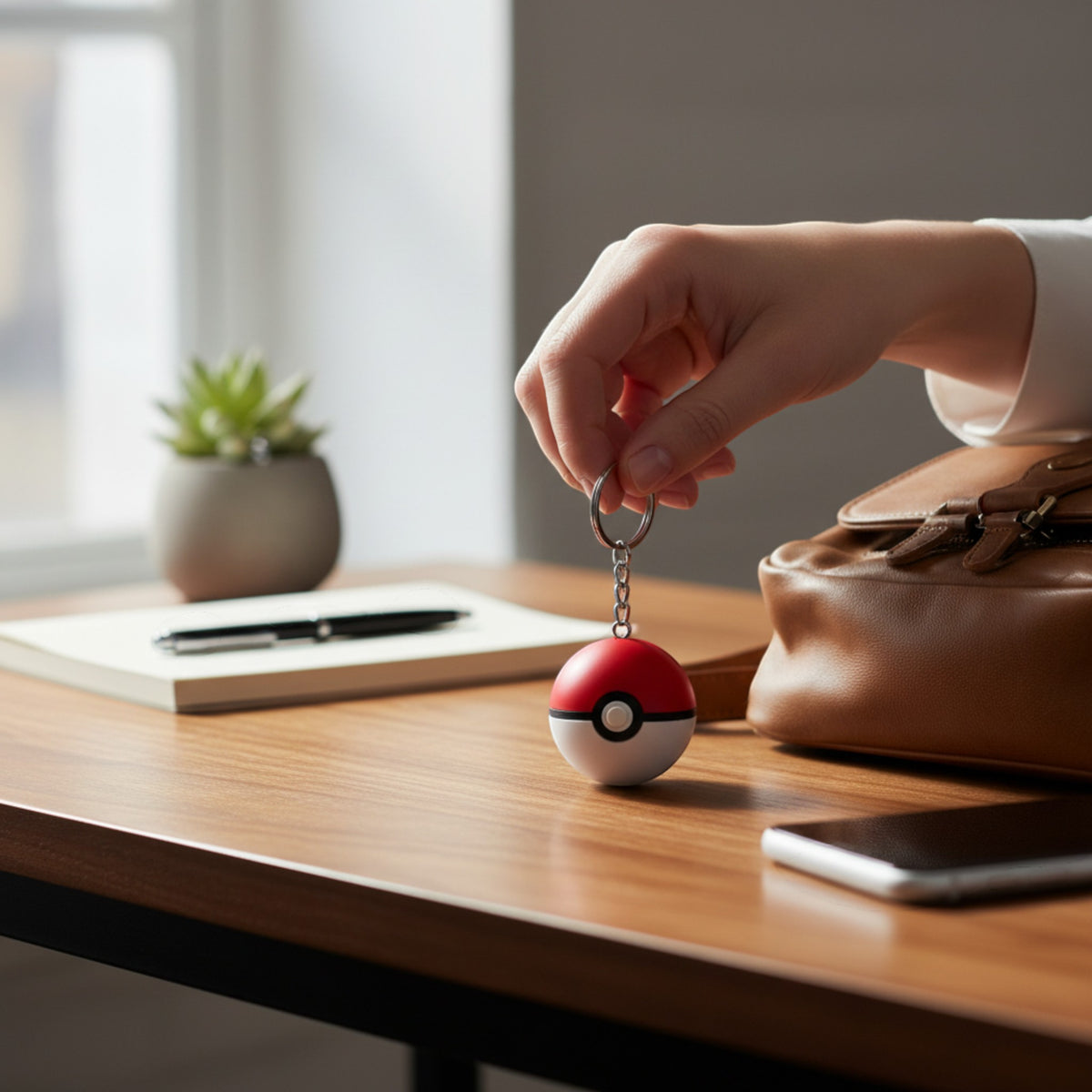 Magicland 3D Pokeball anahtarlık, kırmızı ve beyaz renklerde, çanta aksesuarı olarak ideal.