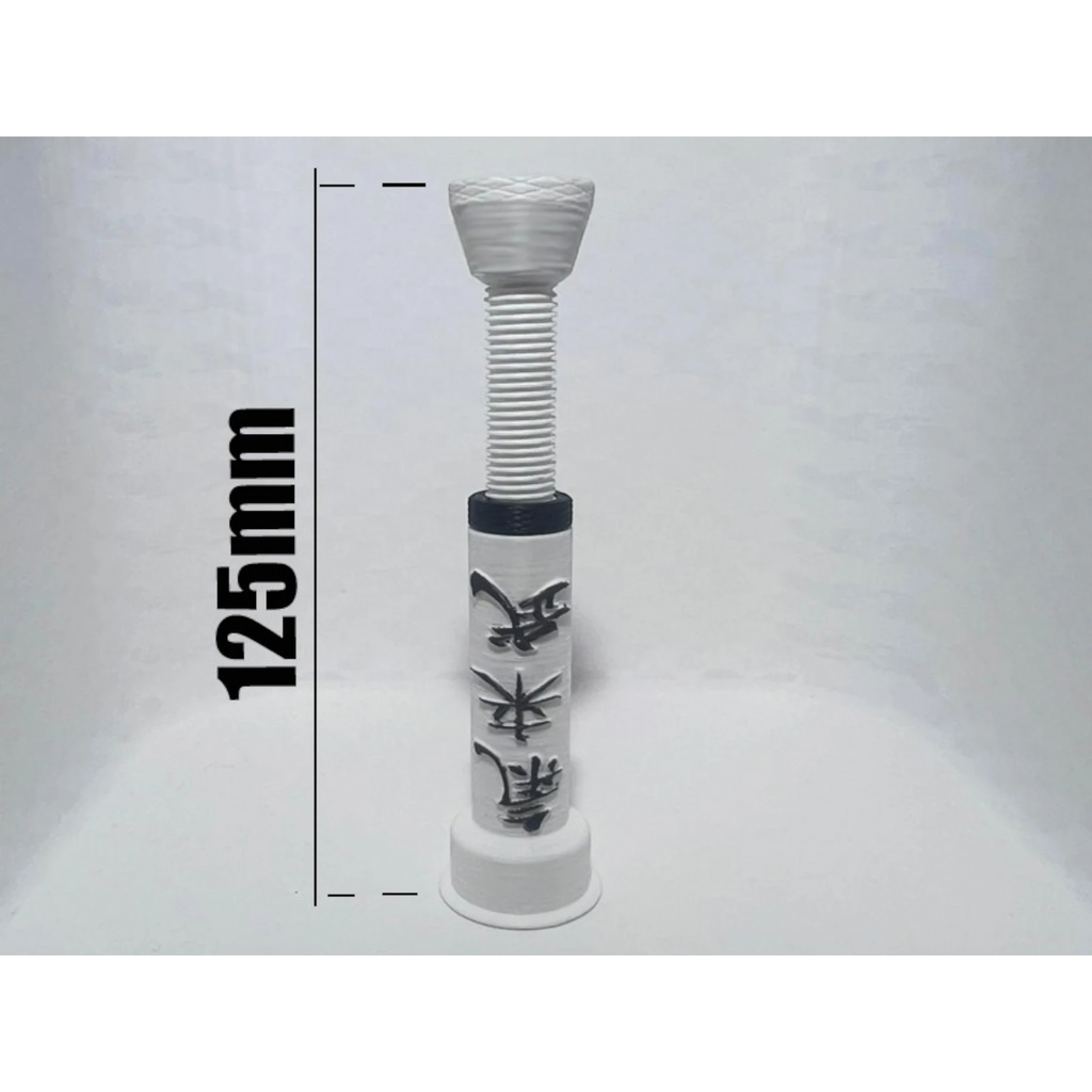 Magicland 3D Samuray GPU ekran kartı tutucu, beyaz, 125mm yükseklik, esnek yaylı tasarım.
