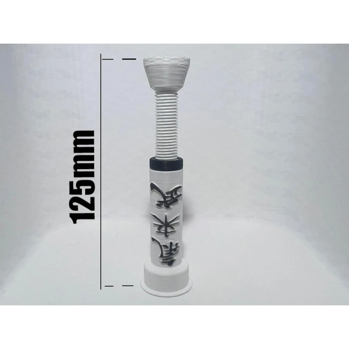 Magicland 3D Samuray GPU ekran kartı tutucu, beyaz, 125mm yükseklik, esnek yaylı tasarım.