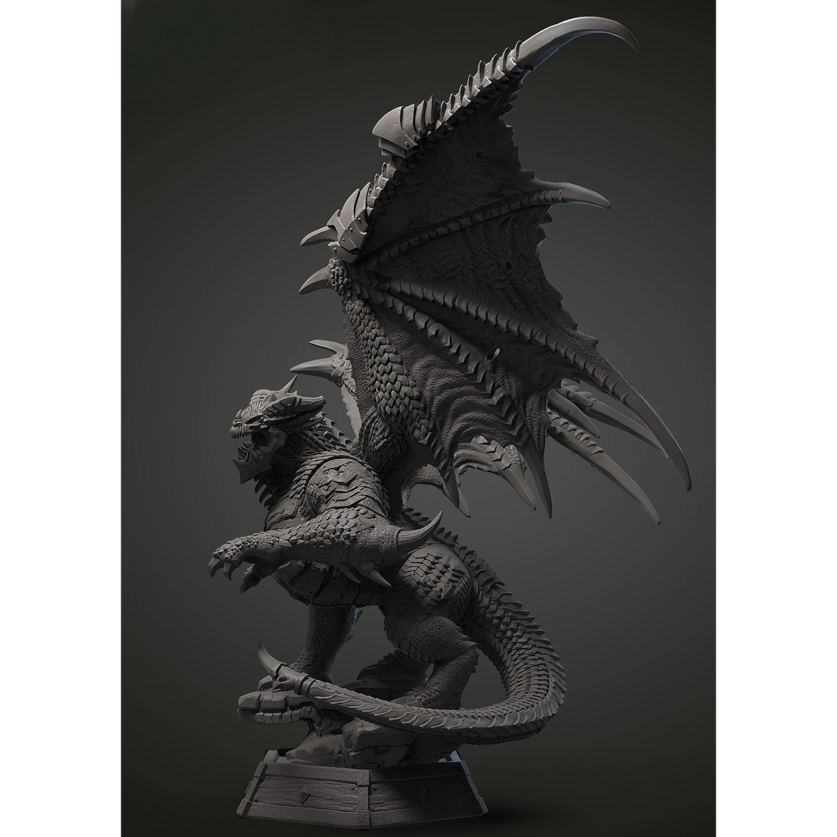 Magicland 3D WOW Deathwing figürü, detaylı kanatları, pullu derisi ve pençeleriyle etkileyici bir ejderha modelidir.