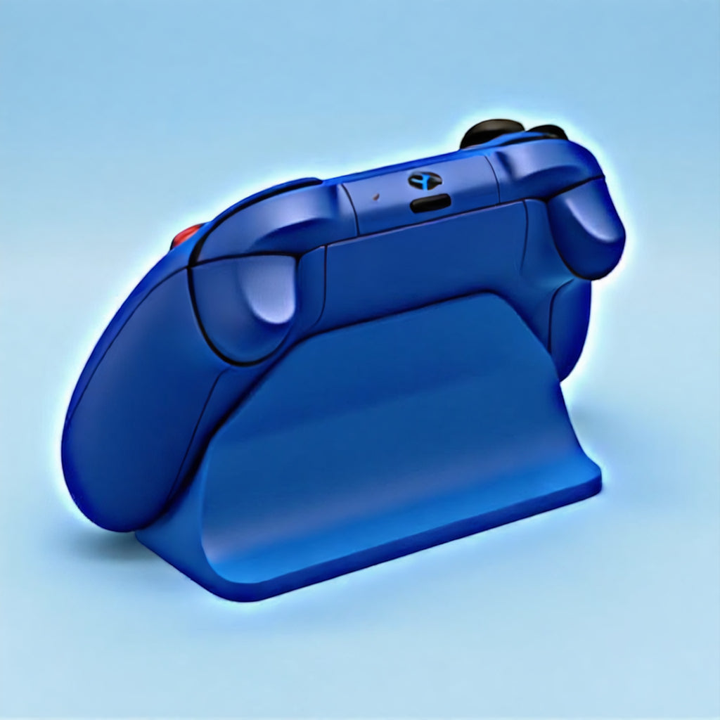Magicland 3D mavi Xbox kontrolcü standı, sade ve fonksiyonel tasarım, gaming setup aksesuarı.