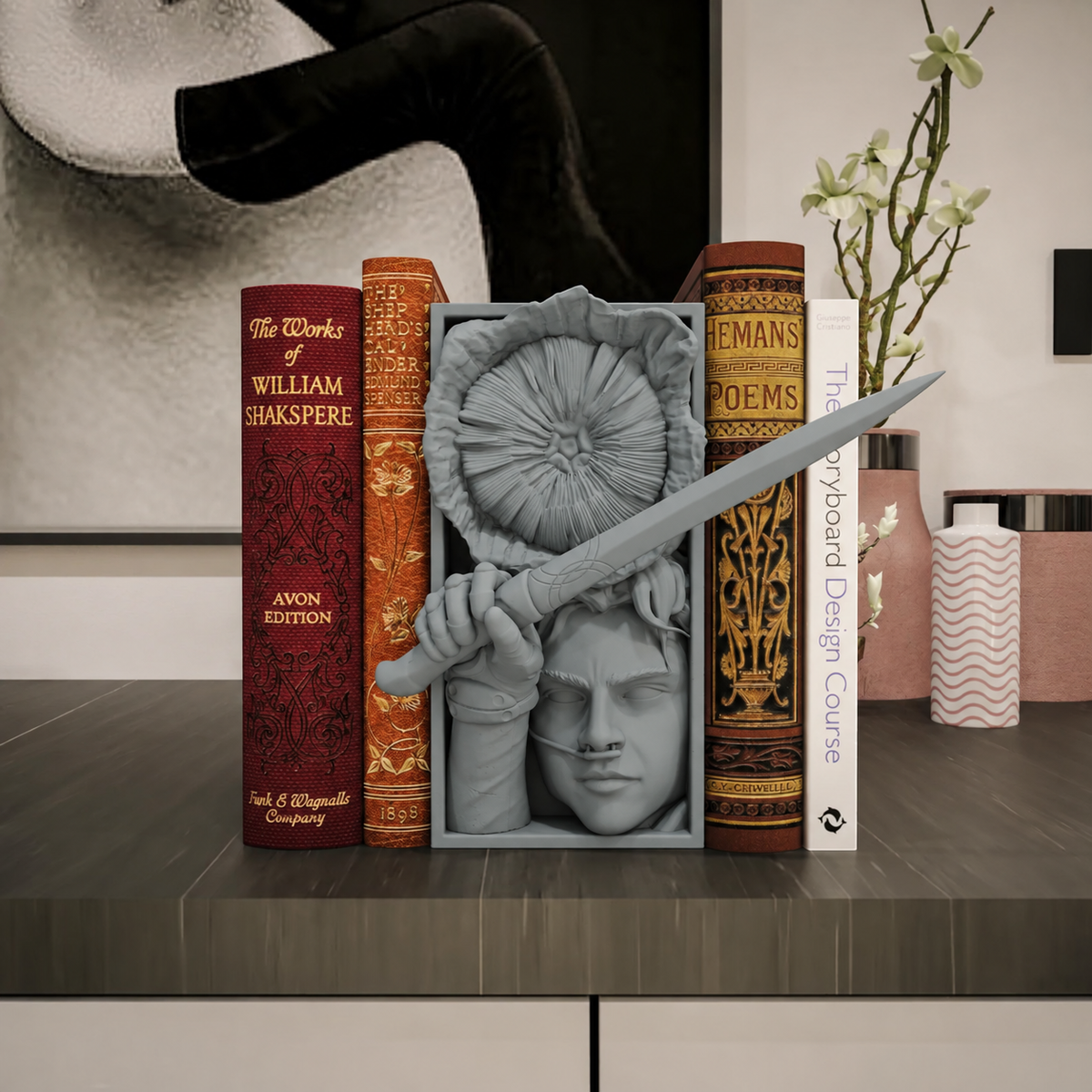 Dune kitap tutucunun kitaplar arasında görünümü