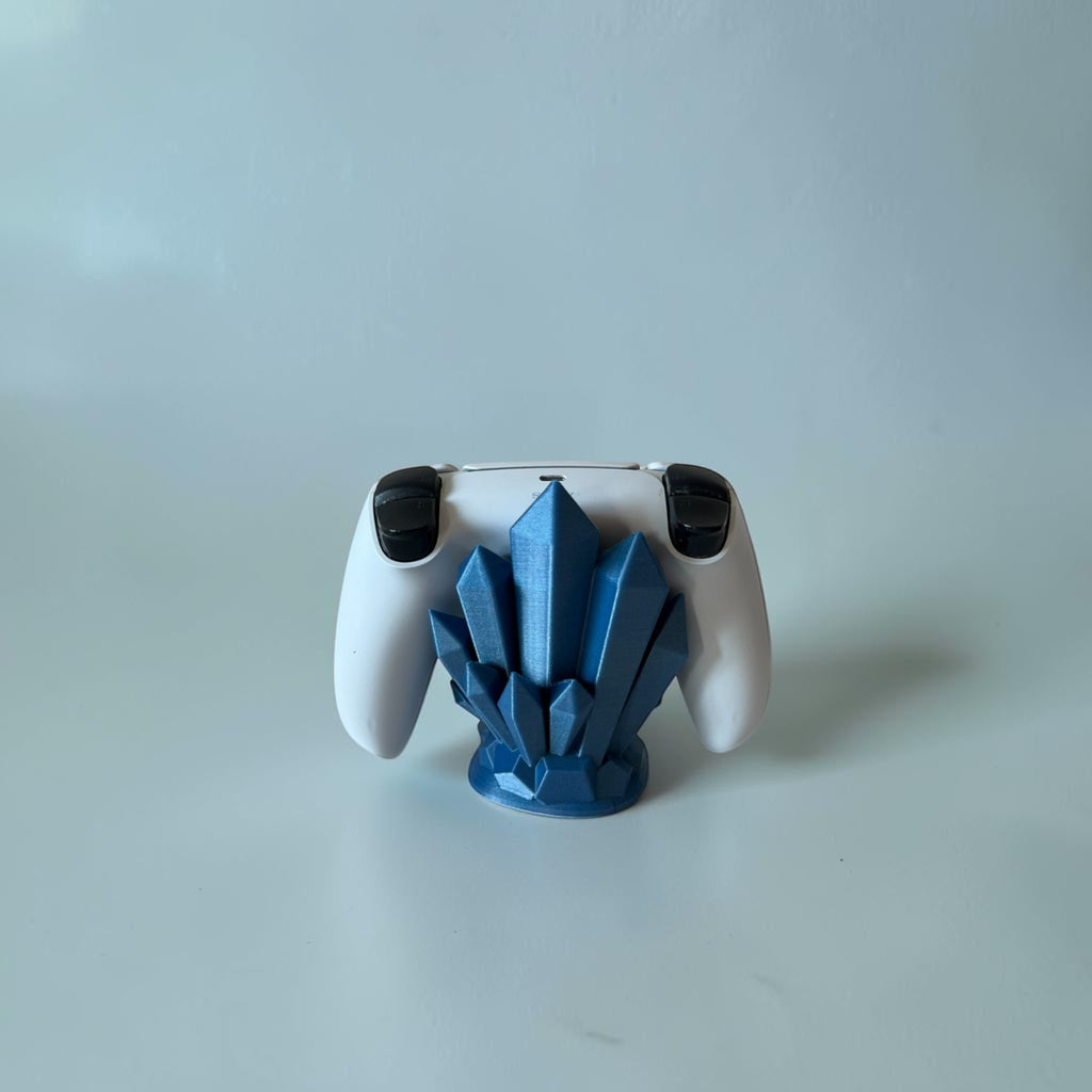 Magicland 3D blue crystal controller stand for PlayStation 5 controller.