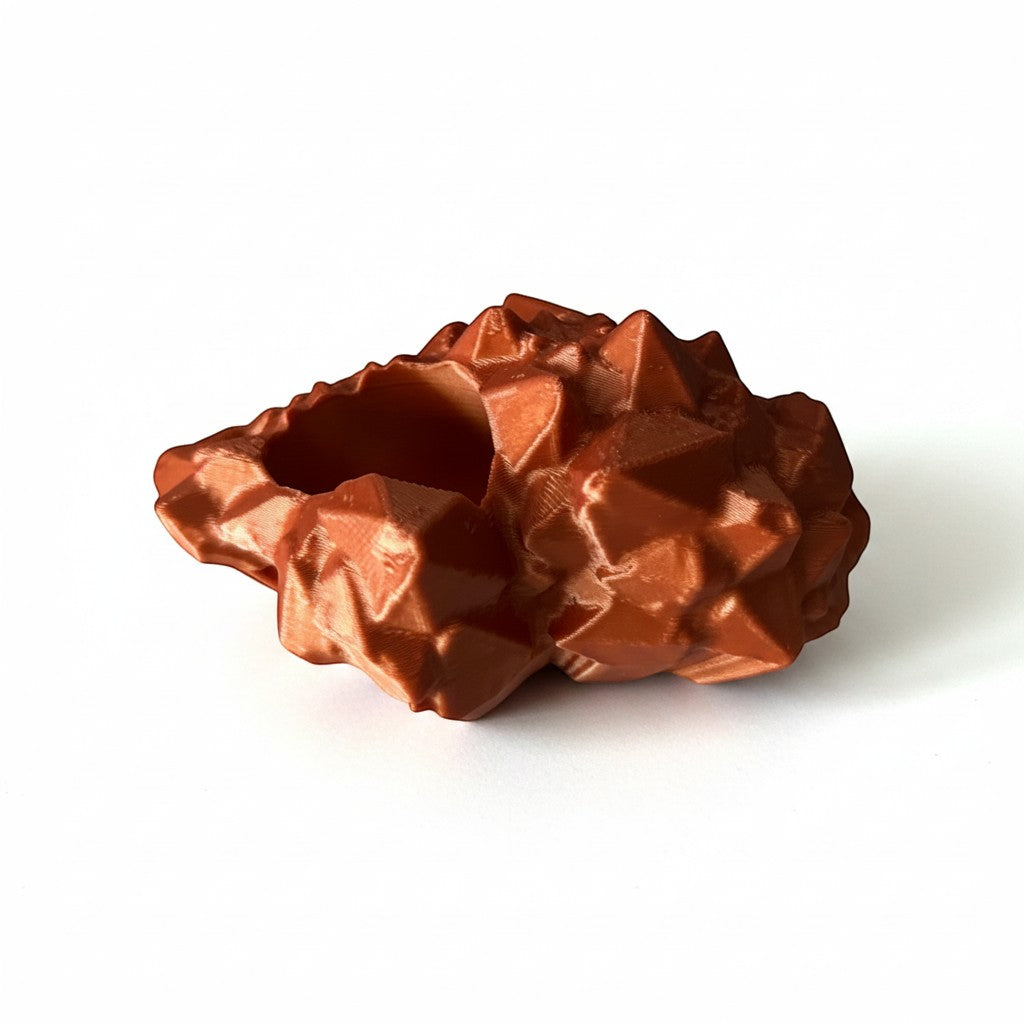 Magicland 3D copper crystal Xbox controller stand with faceted geometric design.