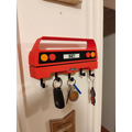 Magicland 3D red Ferrari F40 rear light design key holder with 4 hooks. Features F40 logo.