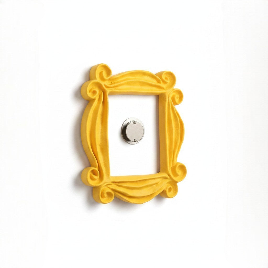Magicland 3D yellow decorative door frame inspired by Friends Monica's peephole.