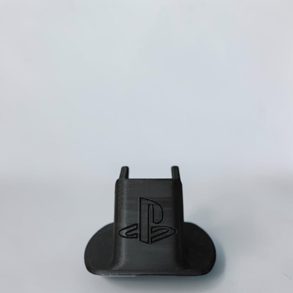 Magicland 3D black PS5 console stand with PlayStation logo, 3D printed.