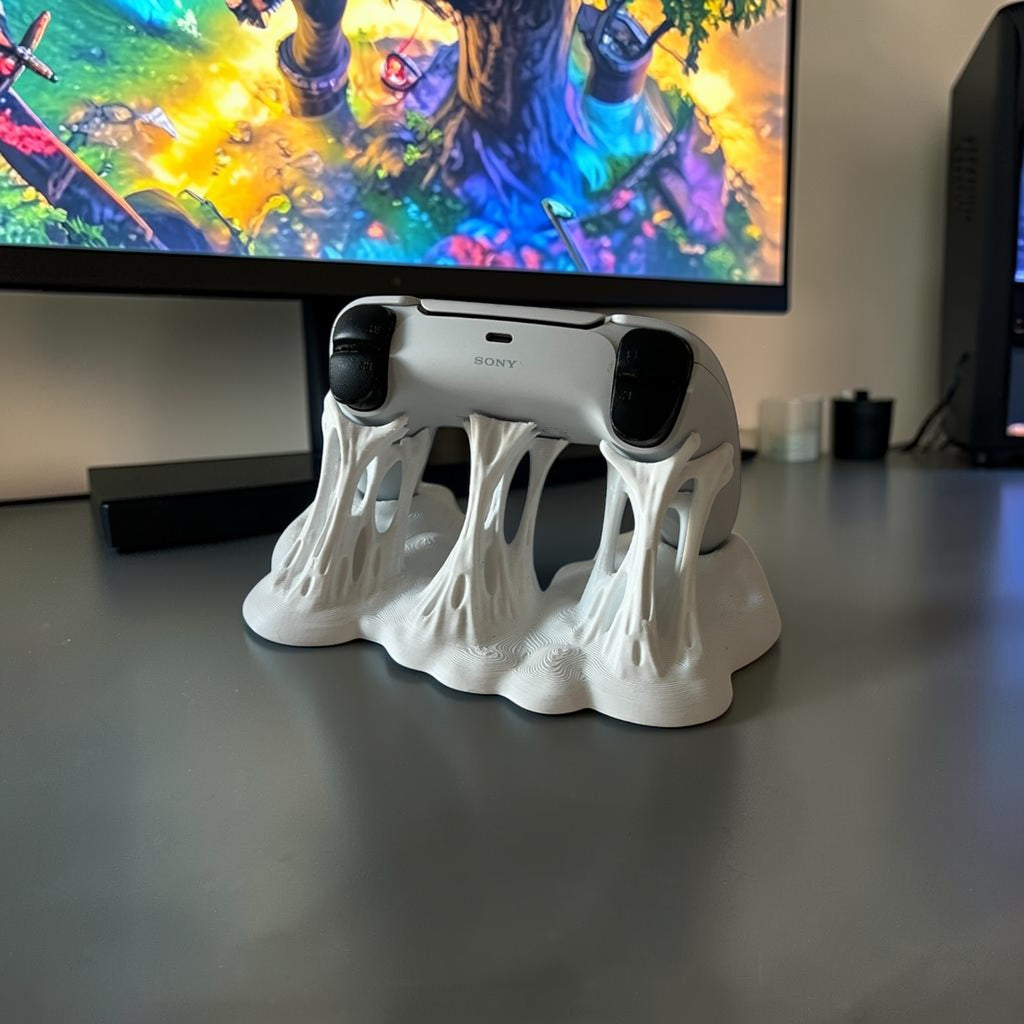 Magicland 3D white sticky effect decorative controller stand for PlayStation 5