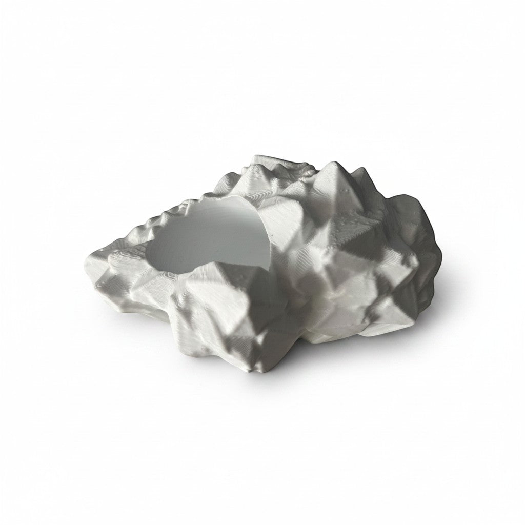Magicland 3D white geometric Xbox controller stand with a faceted mountain design.