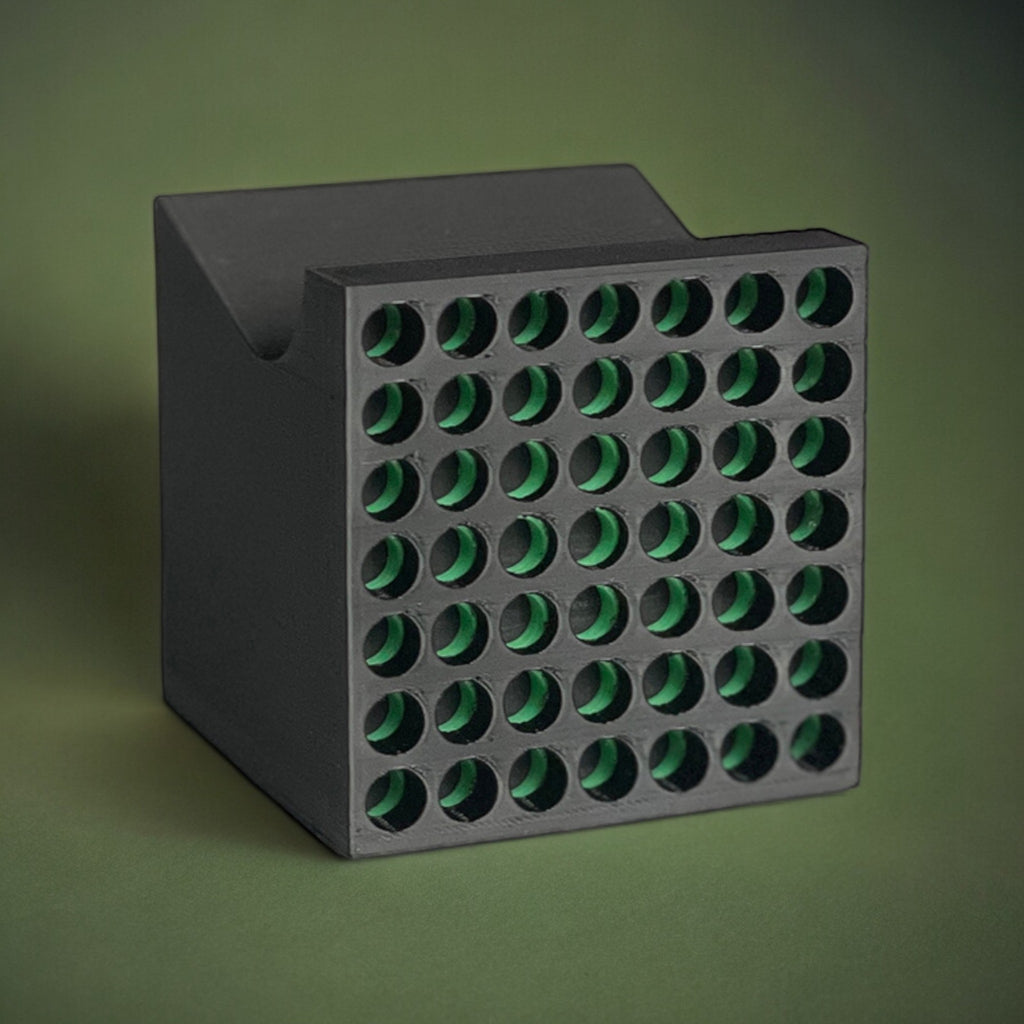 Magicland 3D black Xbox Series X controller stand with green accents and 40 circular slots.